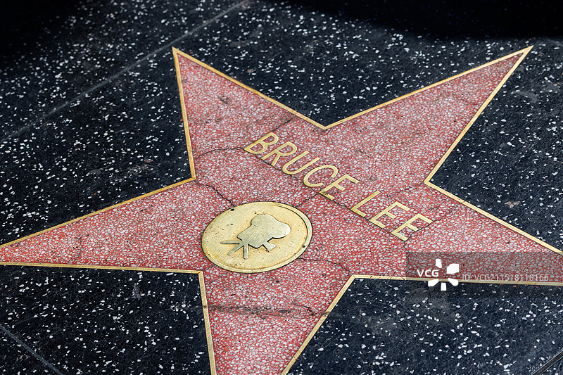 美国洛杉矶日落大道好莱坞李小龙图片素材