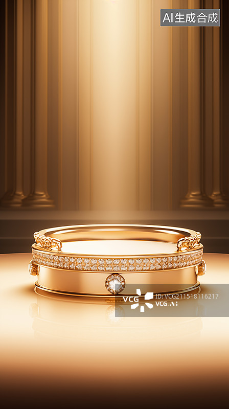 【AI数字艺术】奢华的珠宝展台图片素材