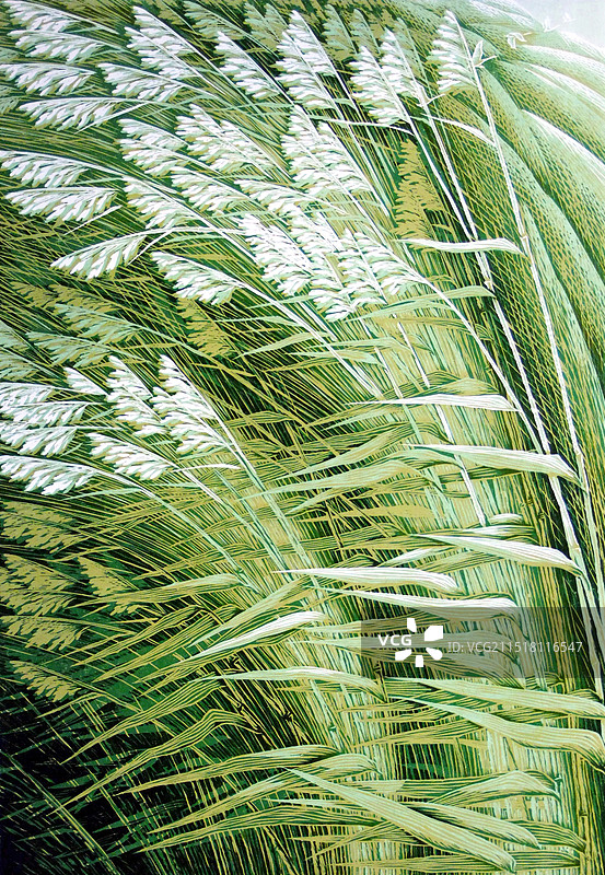 木刻凸版《有风的日子》图片素材