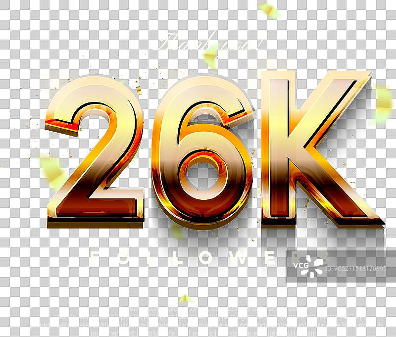 感谢26K金色现代设计图片素材