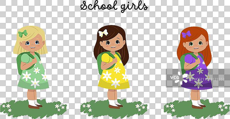 女学生套装图片素材