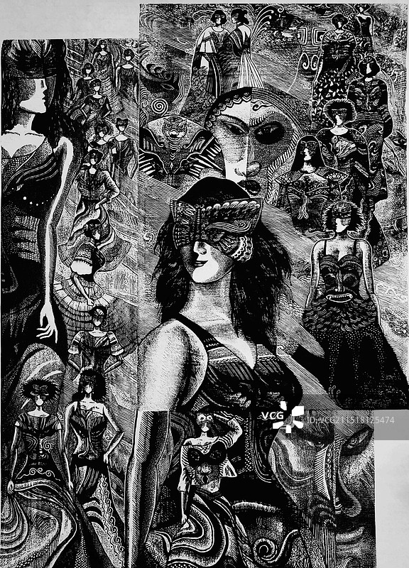 凸版《脸谱时装秀-霓裳花艳》图片素材