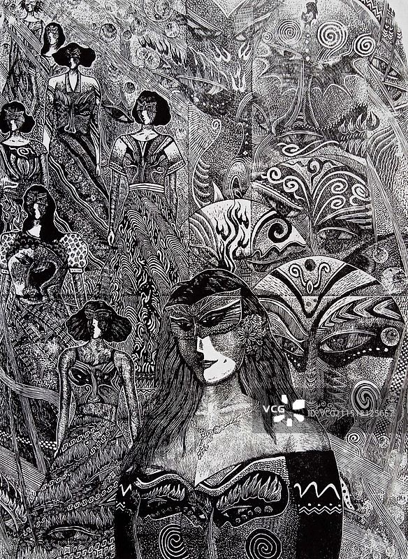 凸版《脸谱时装秀-争妍》图片素材