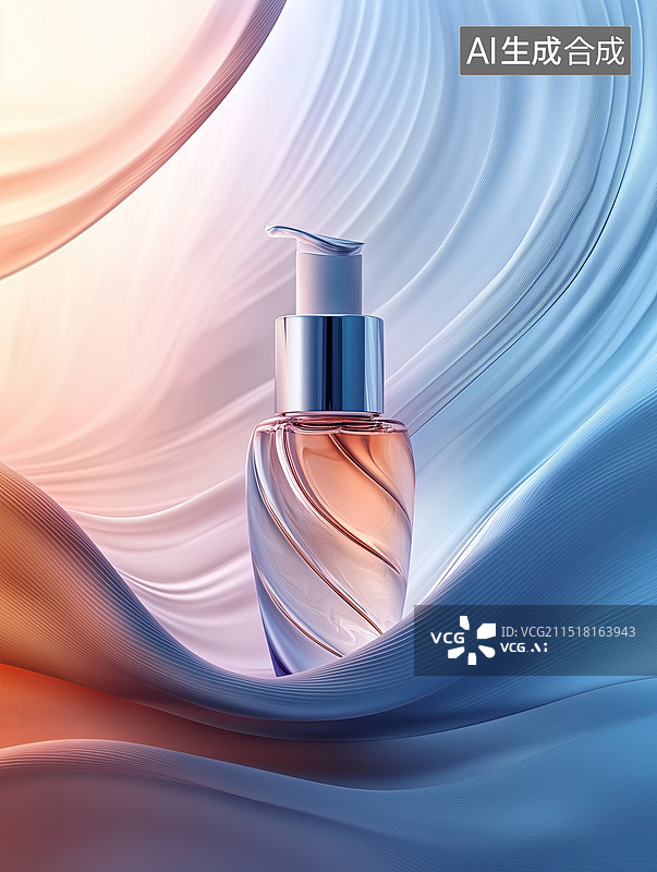 【AI数字艺术】化妆品护肤品产品展台背景图片素材