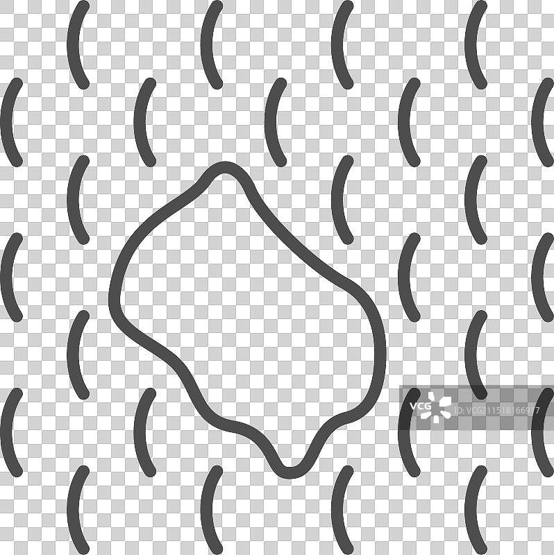 斑秃线轮廓图标图片素材