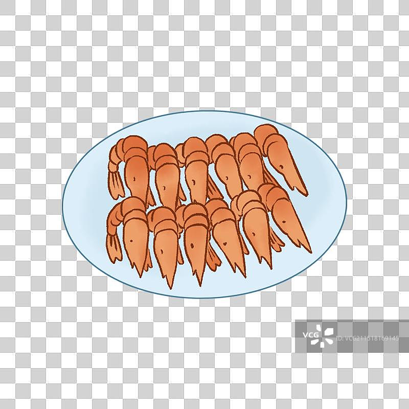 一盘虾元素图片素材