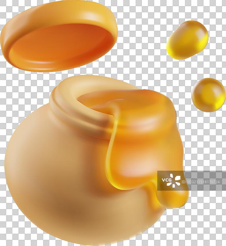蜂蜜罐3D图标图片素材