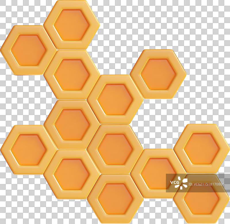 蜂窝蜜蜂蜂巢单元格标志渲染图片素材