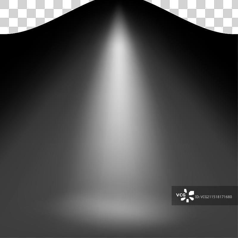 黑暗房间里的摄影工作室聚光灯图片素材