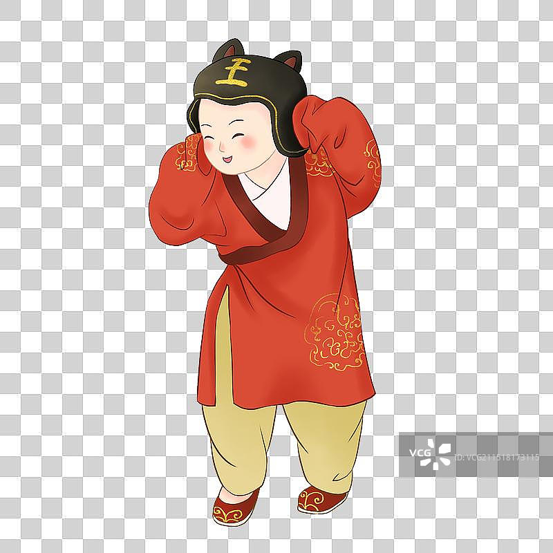 小男孩捂耳朵元素图片素材