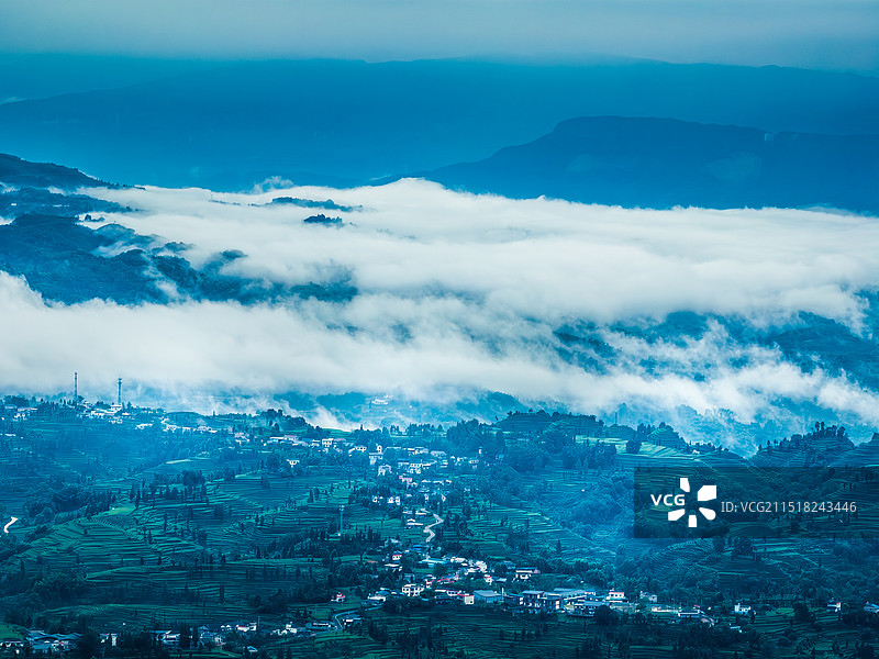 四川洪雅的田园风光图片素材