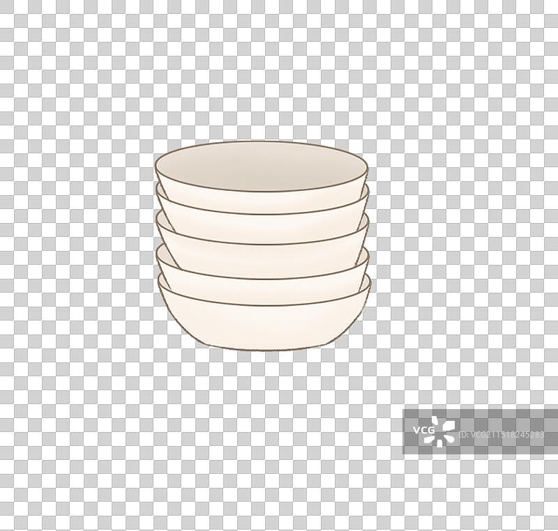 一摞白色的碗元素图片素材