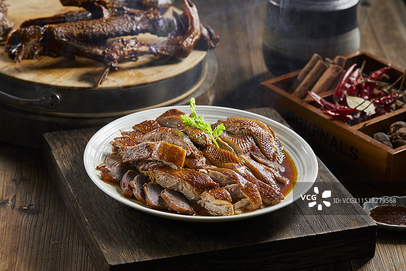 中国传统美食卤鹅图片素材