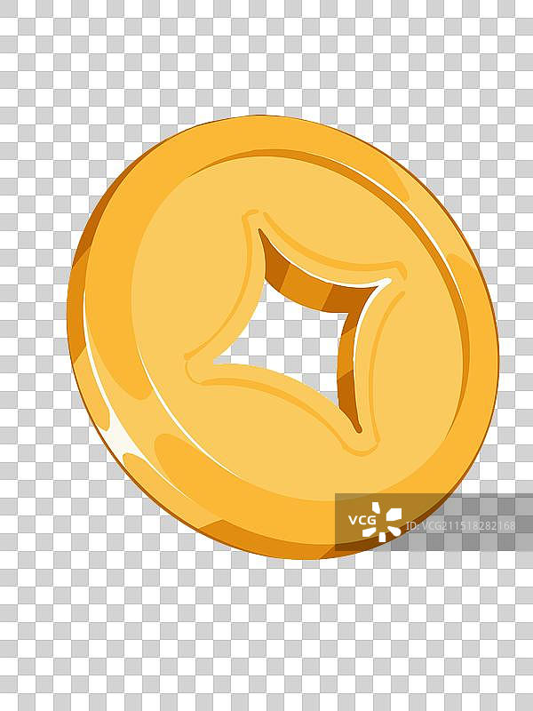 立体金币卡通插画元素图片素材