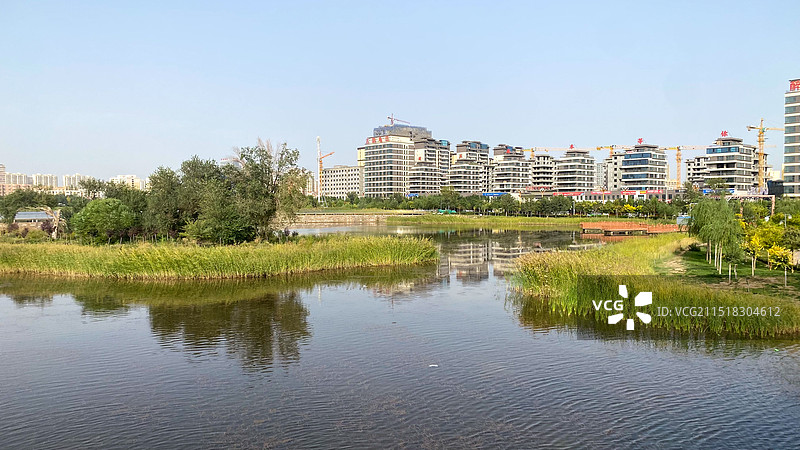 库车南湖图片素材