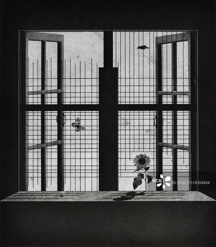 铜版《向日葵》图片素材