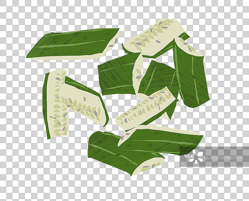 黄瓜切块插画元素图片素材