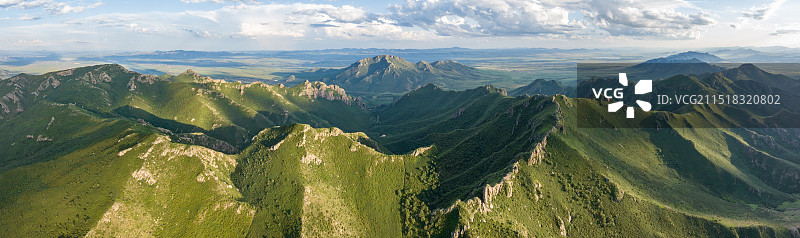 辽太祖陵遗址航拍图片素材