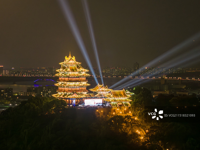 璀璨阅江楼图片素材