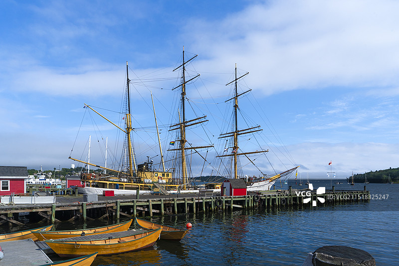 加拿大新斯科舍省卢嫩堡小镇港口 Lunenburg图片素材