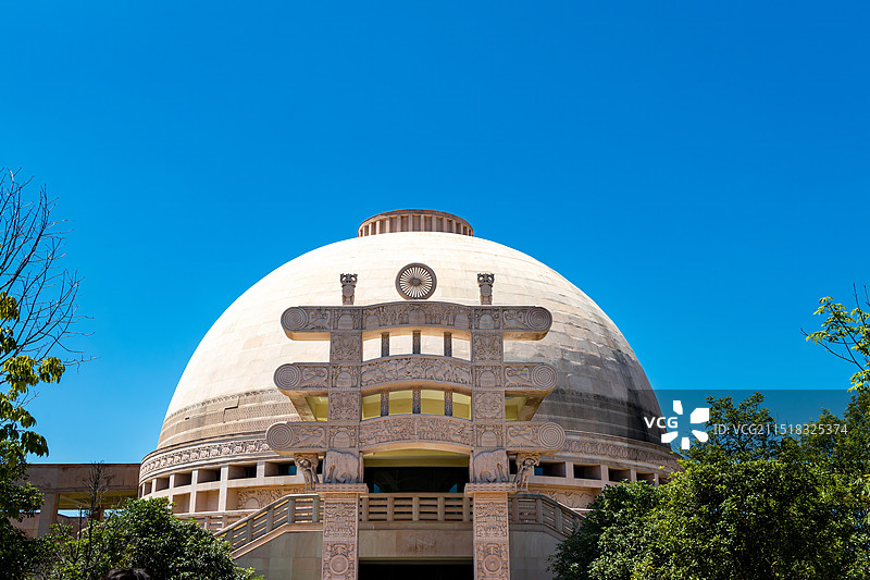 河南省洛阳市白马寺的印度佛教神殿图片素材