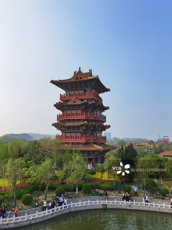 开封清明上河园-拂云阁图片素材