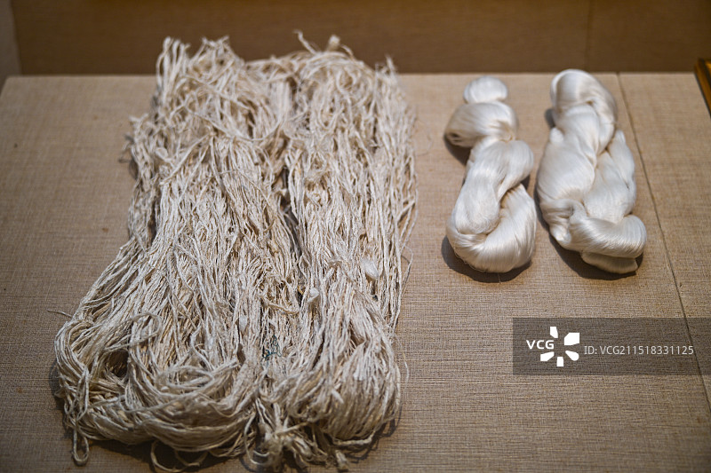 十三行博物馆 蚕丝原料图片素材