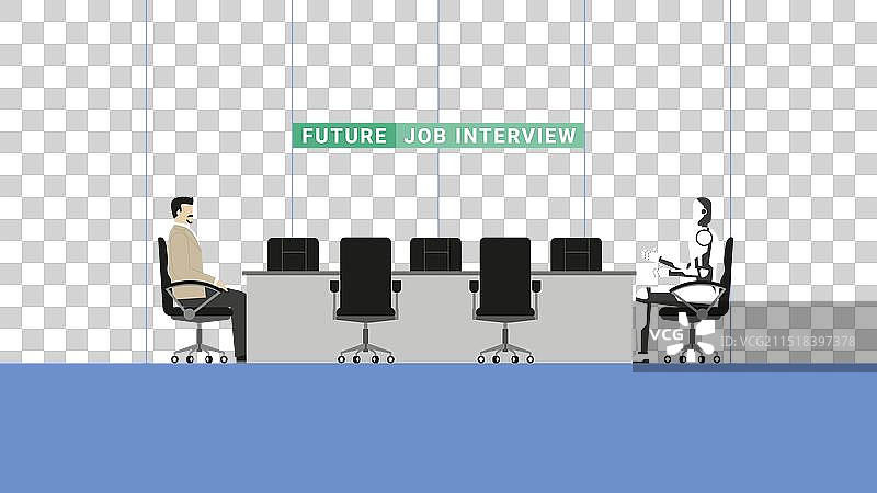 技术与失业的商业概念图片素材