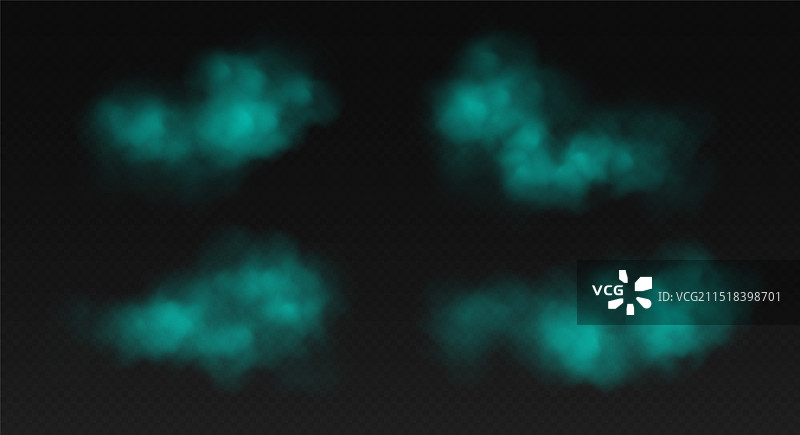 蓝色烟雾彩色逼真雾霾图片素材