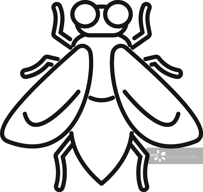 传播细菌的苍蝇细线图标图片素材