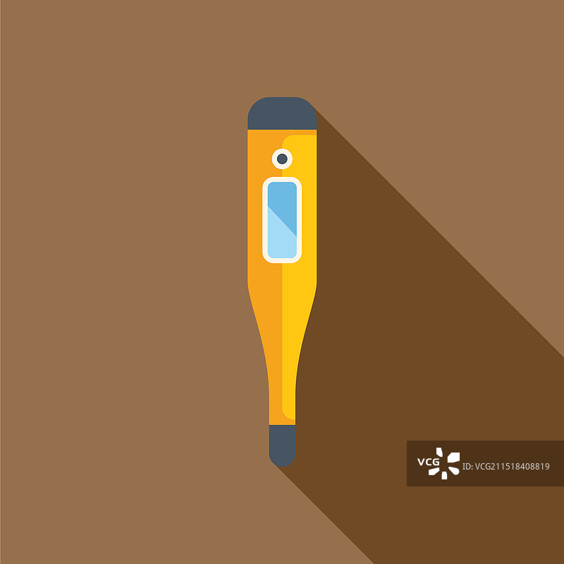 黄色电子温度计图片素材