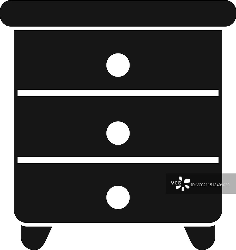 带抽屉的黑色木柜图片素材