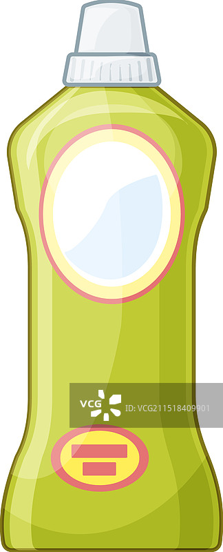 绿色塑料瓶装清洁剂图片素材