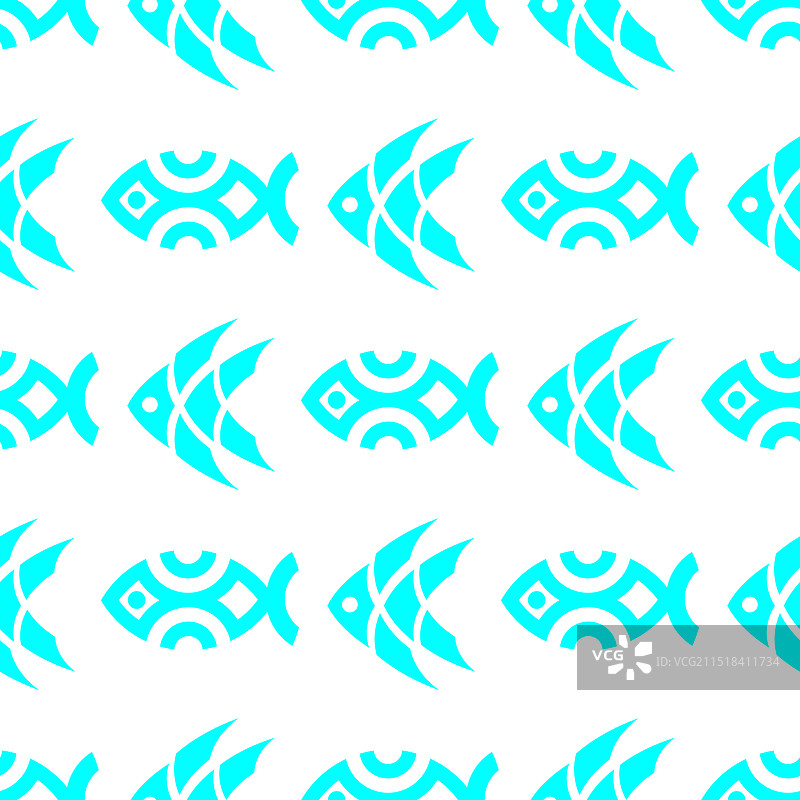 白色背景上的鱼图案图片素材