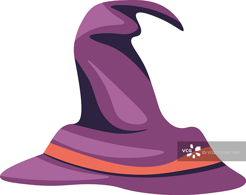 带橙色饰带的女巫帽图片素材