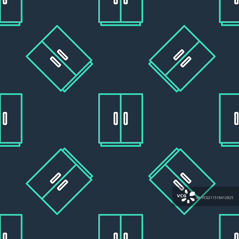 衣柜图标线性无缝图案图片素材