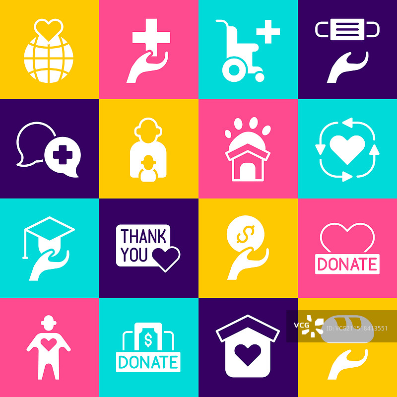 捐赠食物和慈善志愿者图片素材