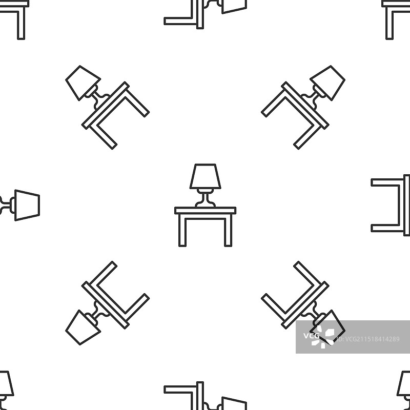 隔离的灰色台灯图标图片素材