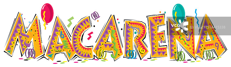 玛卡雷纳排版设计图片素材