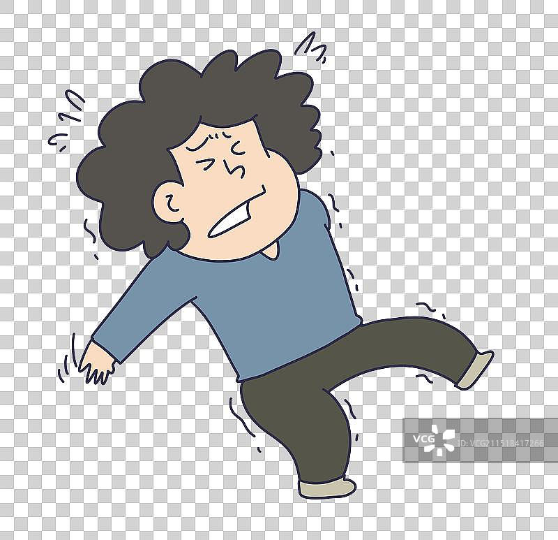 摔倒昏倒的中年人女性图片素材