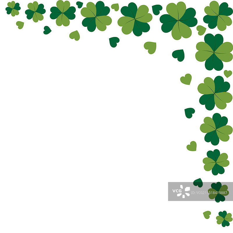 四叶草抽象边角装饰图片素材