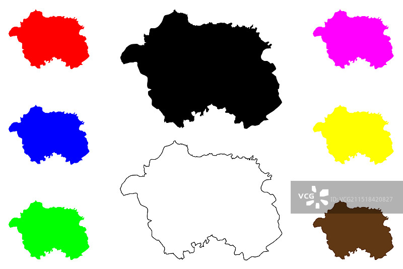 土耳其埃斯基谢希尔省地图图片素材