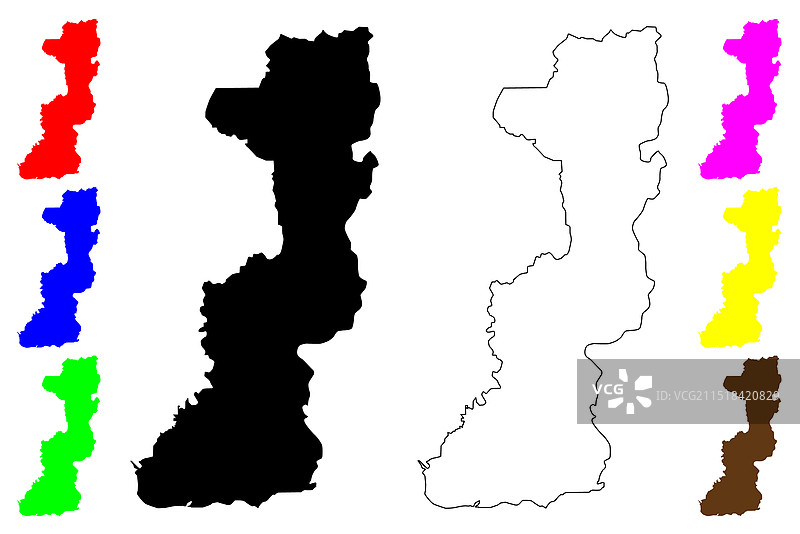 土耳其埃迪尔内省地图图片素材