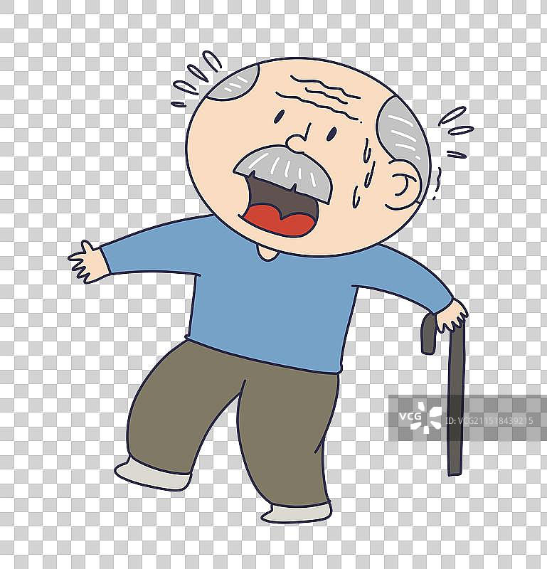 害怕的老年人图片素材