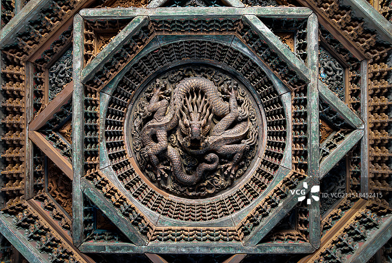 北京隆福寺藻井图片素材