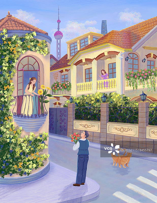 罗密欧阳台图片素材