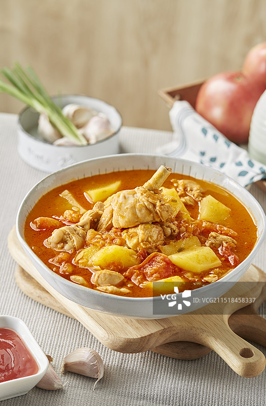 番茄火锅鸡图片素材
