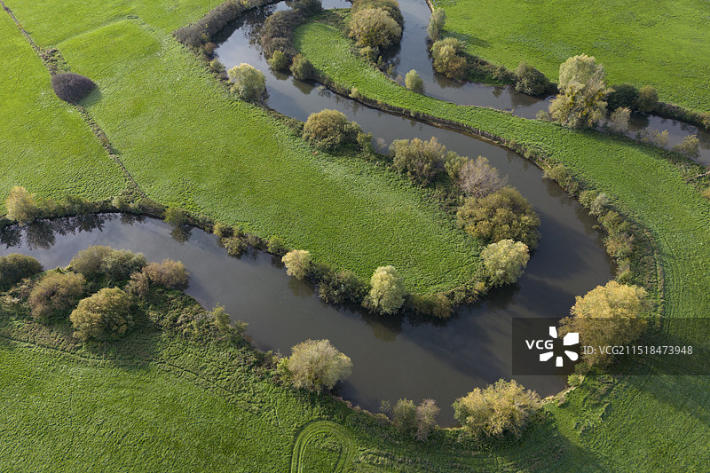法国孔德兰以东的瓦兹河故道，自然2000保护区图片素材