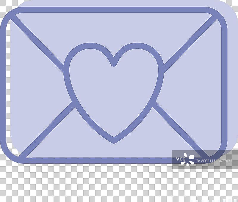 情人节爱心信件图标图片素材