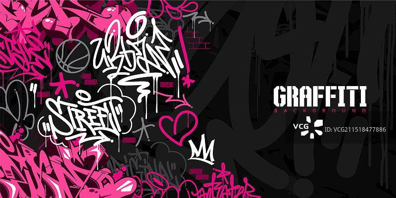 抽象城市嘻哈涂鸦街头艺术图片素材